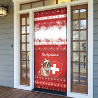 Switzerland Christmas Door Cover Saint Bernard Merry Swissmas - Wonder Print Shop