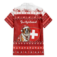 Switzerland Christmas Family Matching Mermaid Dress and Hawaiian Shirt Saint Bernard Merry Swissmas - Wonder Print Shop