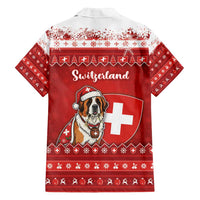 Switzerland Christmas Family Matching Off Shoulder Maxi Dress and Hawaiian Shirt Saint Bernard Merry Swissmas - Wonder Print Shop