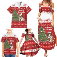 Switzerland Christmas Family Matching Summer Maxi Dress and Hawaiian Shirt Saint Bernard Merry Swissmas - Wonder Print Shop