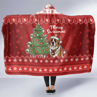 Switzerland Christmas Hooded Blanket Saint Bernard Merry Swissmas - Wonder Print Shop
