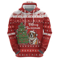 Switzerland Christmas Hoodie Saint Bernard Merry Swissmas - Wonder Print Shop