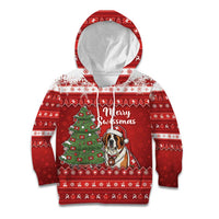 Switzerland Christmas Kid Hoodie Saint Bernard Merry Swissmas - Wonder Print Shop