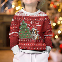Switzerland Christmas Kid Ugly Christmas Sweater Saint Bernard Merry Swissmas - Wonder Print Shop