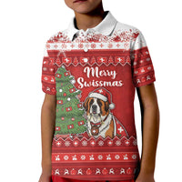 Switzerland Christmas Kid Polo Shirt Saint Bernard Merry Swissmas - Wonder Print Shop