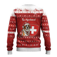 Switzerland Christmas Ugly Christmas Sweater Saint Bernard Merry Swissmas - Wonder Print Shop