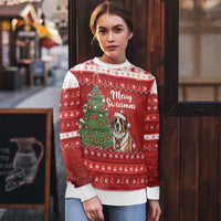 Switzerland Christmas Ugly Christmas Sweater Saint Bernard Merry Swissmas - Wonder Print Shop