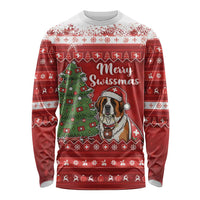 Switzerland Christmas Long Sleeve Shirt Saint Bernard Merry Swissmas - Wonder Print Shop