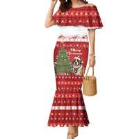 Switzerland Christmas Mermaid Dress Saint Bernard Merry Swissmas - Wonder Print Shop