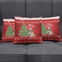 Switzerland Christmas Pillow Cover Saint Bernard Merry Swissmas - Wonder Print Shop