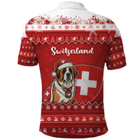 Switzerland Christmas Polo Shirt Saint Bernard Merry Swissmas - Wonder Print Shop