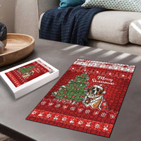 Switzerland Christmas Puzzle Saint Bernard Merry Swissmas - Wonder Print Shop