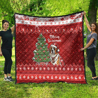 Switzerland Christmas Quilt Saint Bernard Merry Swissmas - Wonder Print Shop