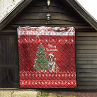 Switzerland Christmas Quilt Saint Bernard Merry Swissmas - Wonder Print Shop