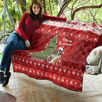 Switzerland Christmas Quilt Saint Bernard Merry Swissmas - Wonder Print Shop