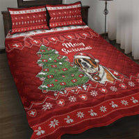 Switzerland Christmas Quilt Bed Set Saint Bernard Merry Swissmas - Wonder Print Shop
