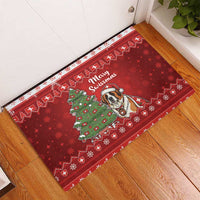 Switzerland Christmas Rubber Doormat Saint Bernard Merry Swissmas - Wonder Print Shop