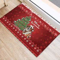 Switzerland Christmas Rubber Doormat Saint Bernard Merry Swissmas - Wonder Print Shop