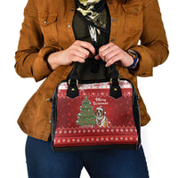 Switzerland Christmas Shoulder Handbag Saint Bernard Merry Swissmas - Wonder Print Shop