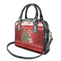 Switzerland Christmas Shoulder Handbag Saint Bernard Merry Swissmas - Wonder Print Shop