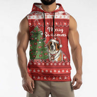 Switzerland Christmas Sleeveless Hoodie Saint Bernard Merry Swissmas - Wonder Print Shop