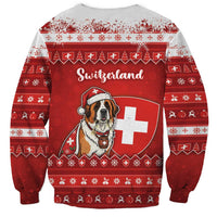 Switzerland Christmas Sweatshirt Saint Bernard Merry Swissmas - Wonder Print Shop