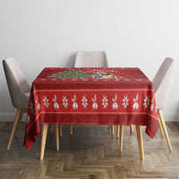 Switzerland Christmas Tablecloth Saint Bernard Merry Swissmas - Wonder Print Shop
