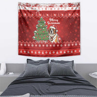 Switzerland Christmas Tapestry Saint Bernard Merry Swissmas - Wonder Print Shop