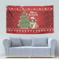 Switzerland Christmas Tapestry Saint Bernard Merry Swissmas - Wonder Print Shop