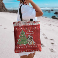 Switzerland Christmas Tote Bag Saint Bernard Merry Swissmas - Wonder Print Shop