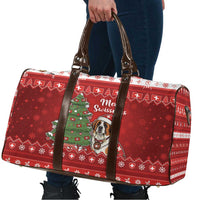 Switzerland Christmas Travel Bag Saint Bernard Merry Swissmas - Wonder Print Shop