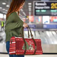 Switzerland Christmas Travel Bag Saint Bernard Merry Swissmas - Wonder Print Shop