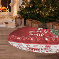 Switzerland Christmas Tree Skirt Saint Bernard Merry Swissmas - Wonder Print Shop