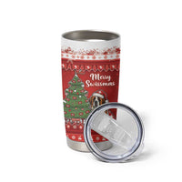 Switzerland Christmas Tumbler Cup Saint Bernard Merry Swissmas - Wonder Print Shop