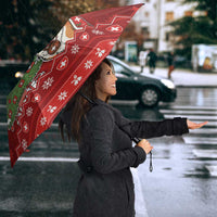 Switzerland Christmas Umbrella Saint Bernard Merry Swissmas - Wonder Print Shop