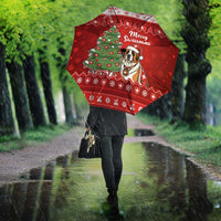 Switzerland Christmas Umbrella Saint Bernard Merry Swissmas - Wonder Print Shop