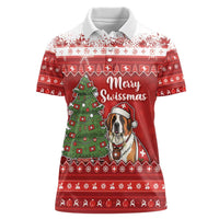 Switzerland Christmas Women Polo Shirt Saint Bernard Merry Swissmas - Wonder Print Shop