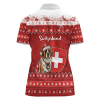 Switzerland Christmas Women Polo Shirt Saint Bernard Merry Swissmas - Wonder Print Shop