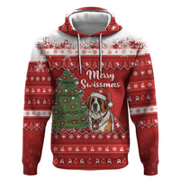 Switzerland Christmas Zip Hoodie Saint Bernard Merry Swissmas - Wonder Print Shop