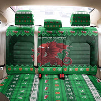 Wales Christmas Back Car Seat Cover Cymru Dragon Nadolig Llawen - Wonder Print Shop