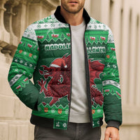 Wales Christmas Bomber Puffer Jacket Cymru Dragon Nadolig Llawen - Wonder Print Shop