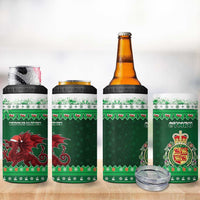 Wales Christmas 4 in 1 Can Cooler Tumbler Cymru Dragon Nadolig Llawen - Wonder Print Shop