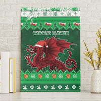 Wales Christmas Canvas Wall Art Cymru Dragon Nadolig Llawen - Wonder Print Shop