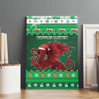 Wales Christmas Canvas Wall Art Cymru Dragon Nadolig Llawen - Wonder Print Shop