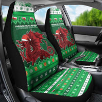 Wales Christmas Car Seat Cover Cymru Dragon Nadolig Llawen - Wonder Print Shop