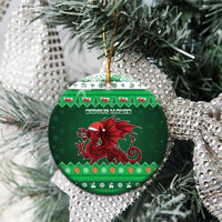 Wales Christmas Ceramic Ornament Cymru Dragon Nadolig Llawen - Wonder Print Shop