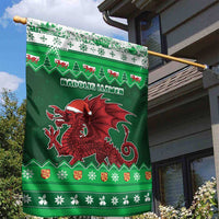 Wales Christmas Garden Flag Cymru Dragon Nadolig Llawen - Wonder Print Shop