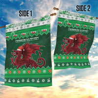 Wales Christmas Garden Flag Cymru Dragon Nadolig Llawen - Wonder Print Shop