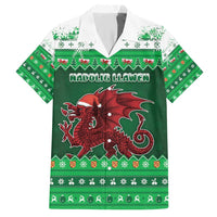 Wales Christmas Hawaiian Shirt Cymru Dragon Nadolig Llawen - Wonder Print Shop
