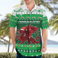 Wales Christmas Hawaiian Shirt Cymru Dragon Nadolig Llawen - Wonder Print Shop